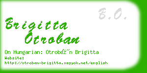 brigitta otroban business card